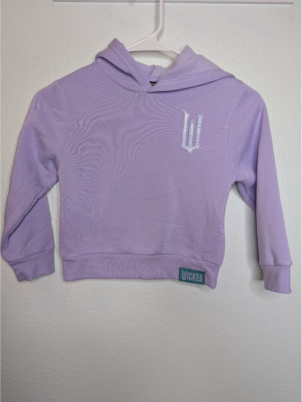 Wicked Girls Purple Elphaba Glinda Graphic Hoodie Size XS 4/5
